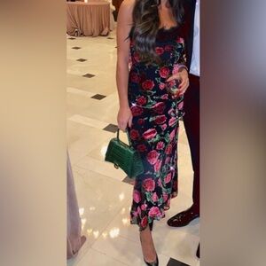Floral midi dress.